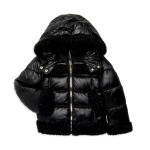 Sam Edelman NEW w/ Tags Girl’s Faux Shearling Puffer Jacket Black XL (16)